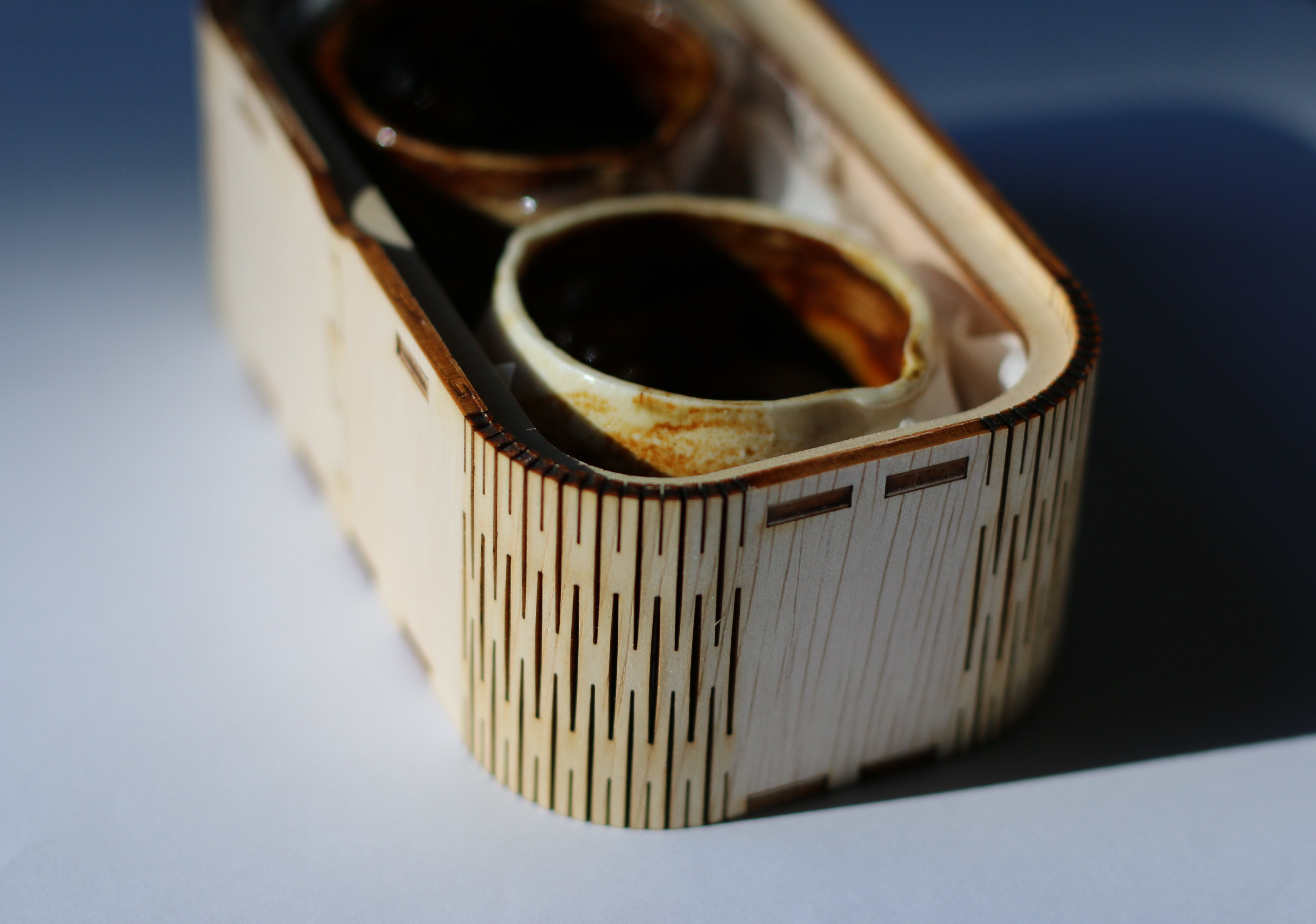 Open box at an angle