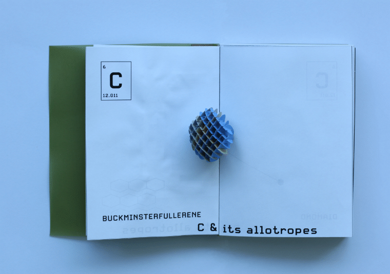 A pop-up page in a book