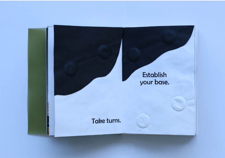 A tactile page in a book